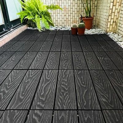 Goede prijs. Houten WPC-composite-dektegels Rootproof Interlocking Houten tegels online