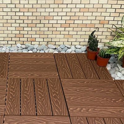 Goede prijs. Houten WPC-dektegels Rootproof Snap Together Houten tegels Impact Resistant online