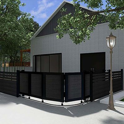 Goede prijs. Composite WPC-poortpaneel bekleding buiten waterdicht milieuvriendelijk online