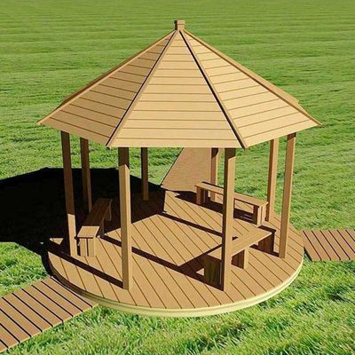 Goede prijs. Achtertuin WPC Gazebo hout plastic composiet WPC Paviljoen 10x10 voet online