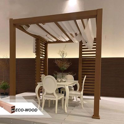 Goede prijs. Commerciële WPC-pergola van samengesteld hout online