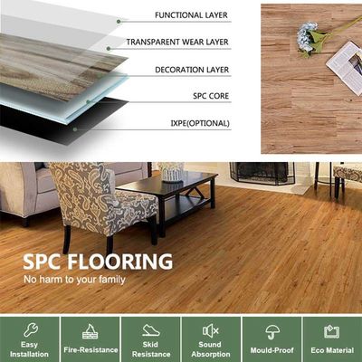 Goede prijs. Matte Luxury SPC vloer geluidsdichte Steen Plastic Composite vloer online